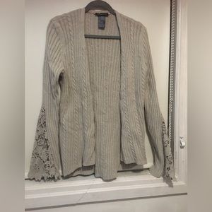 Rose Sleeve Open Cardigan